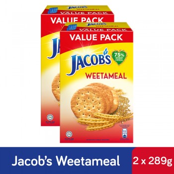 Jacob's Wheat Cereal Weetameal Crackers Value Pack (289g x 2)