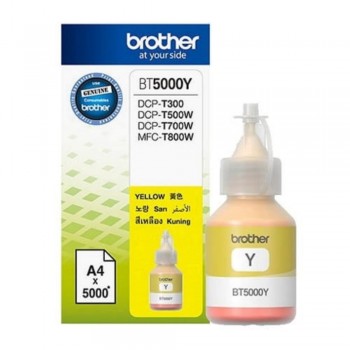 Brother BT-5000Y Original Yellow Refill Ink Tank Bottle - 5,000 pages Compatible Model HL-T4000DW, DCP-T300, T310, T500W, T510W, T700W, T710W, T810W, MFC-T800W , T910D, T4500DW