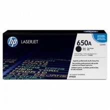 HP 650A Black LaserJet Toner Cartridge (CE270A)