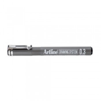 Artline Black Drawing System Pen 0.3mm (EK-233)