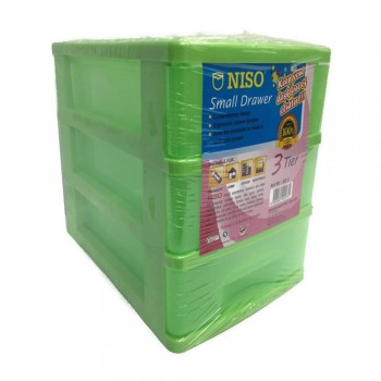 NISO 3 Tier Small Drawer Green 17 x 4.5 x 12cm