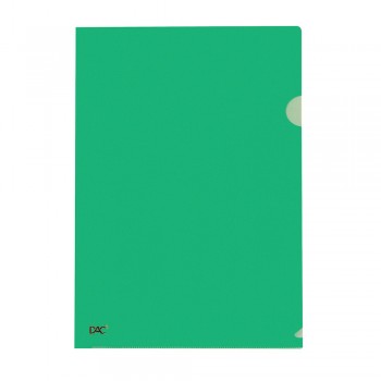 L Shape Transparent (Green) Document Holder File A4 Size