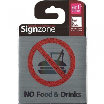 Signzone P&S Metallic-9595 NoFood&Drinks (Item No: R01-44)
