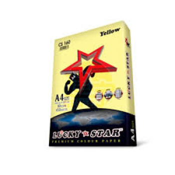 Lucky Star A4 Yellow Paper 80gsm – 450 Sheets