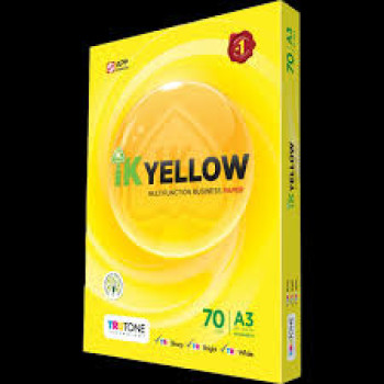 IK Yellow Paper 70 GSM A3 Paper (500 Sheets)