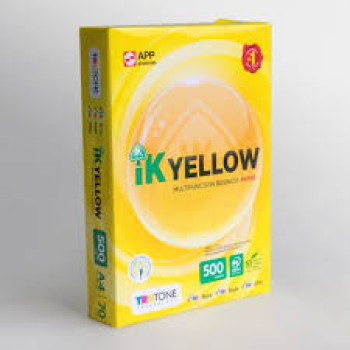 IK Yellow A4 70 gsm 500's Multipurpose Copy Paper 